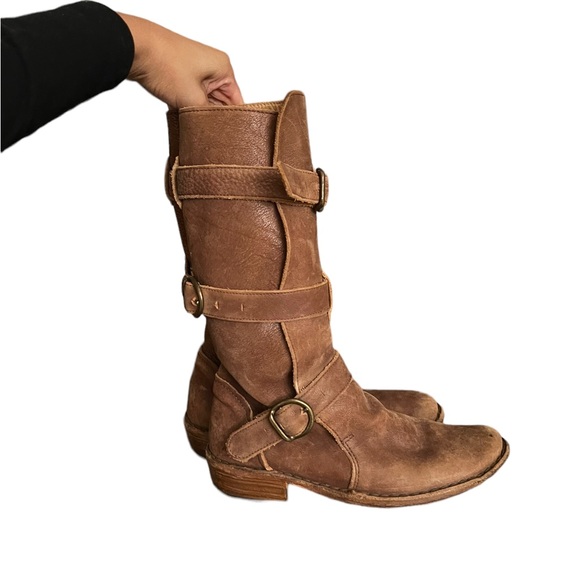 FIORENTINI + BAKER Eternity Leather Moto Buckle Boots - Picture 6 of 14